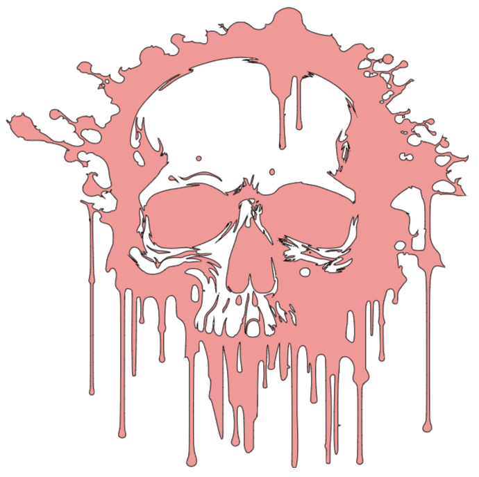 Dripping Skull Decal