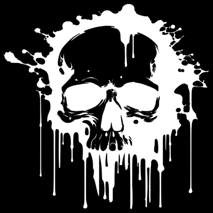 Dripping Skull Decal