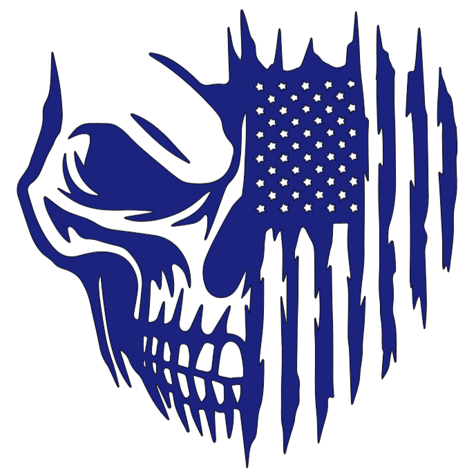 Skull American Flag Decal