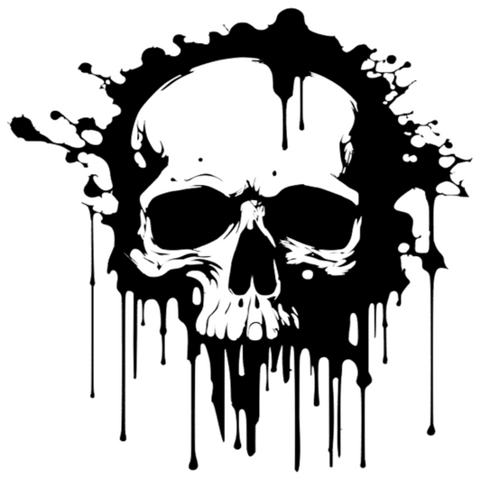 Dripping Skull Decal
